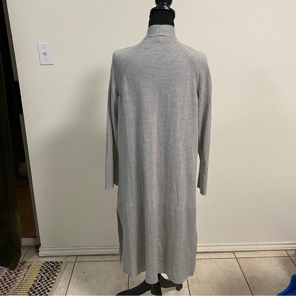 Talbots Cardigan Women’s Size large Gray Pure Merino Wool Duster Cardigan - Picture 5 of 13